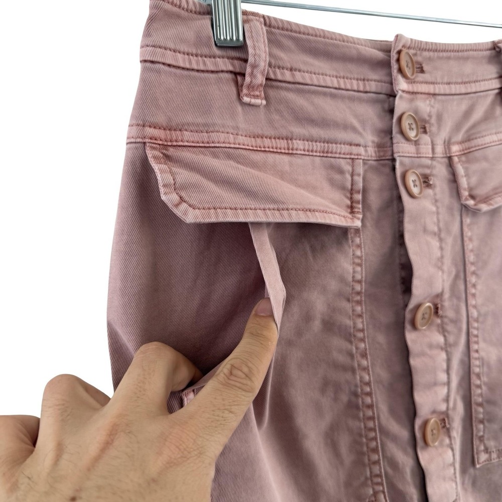 J Crew Pencil Skirt Womens 0 Button Front High‎ Waist Pockets Utility Gorpcore - Picture 6 of 16